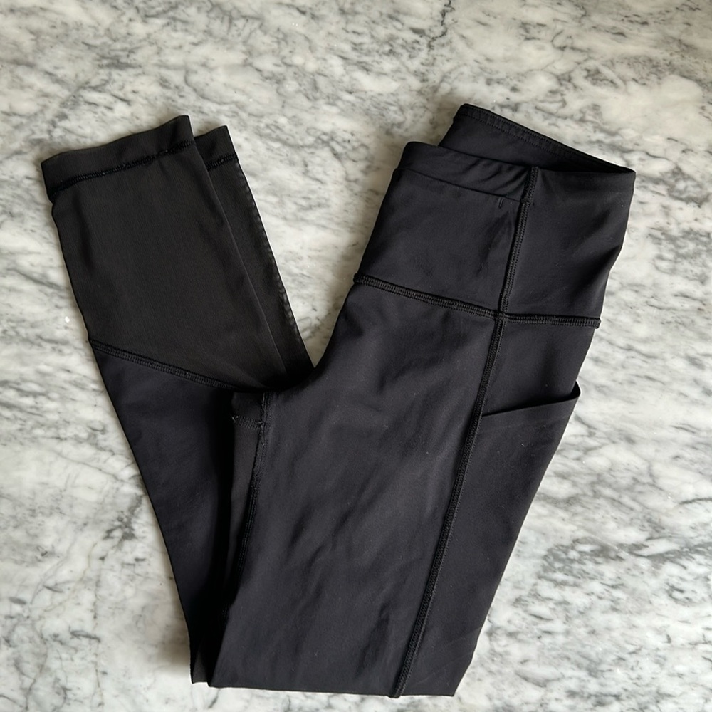 Lululemon Black Leggings with Mesh